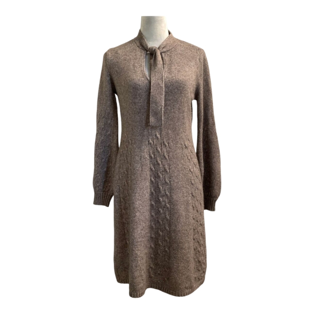 Calvin Klein‎ tie neck lantern sleeve sweater dress size small new!!
